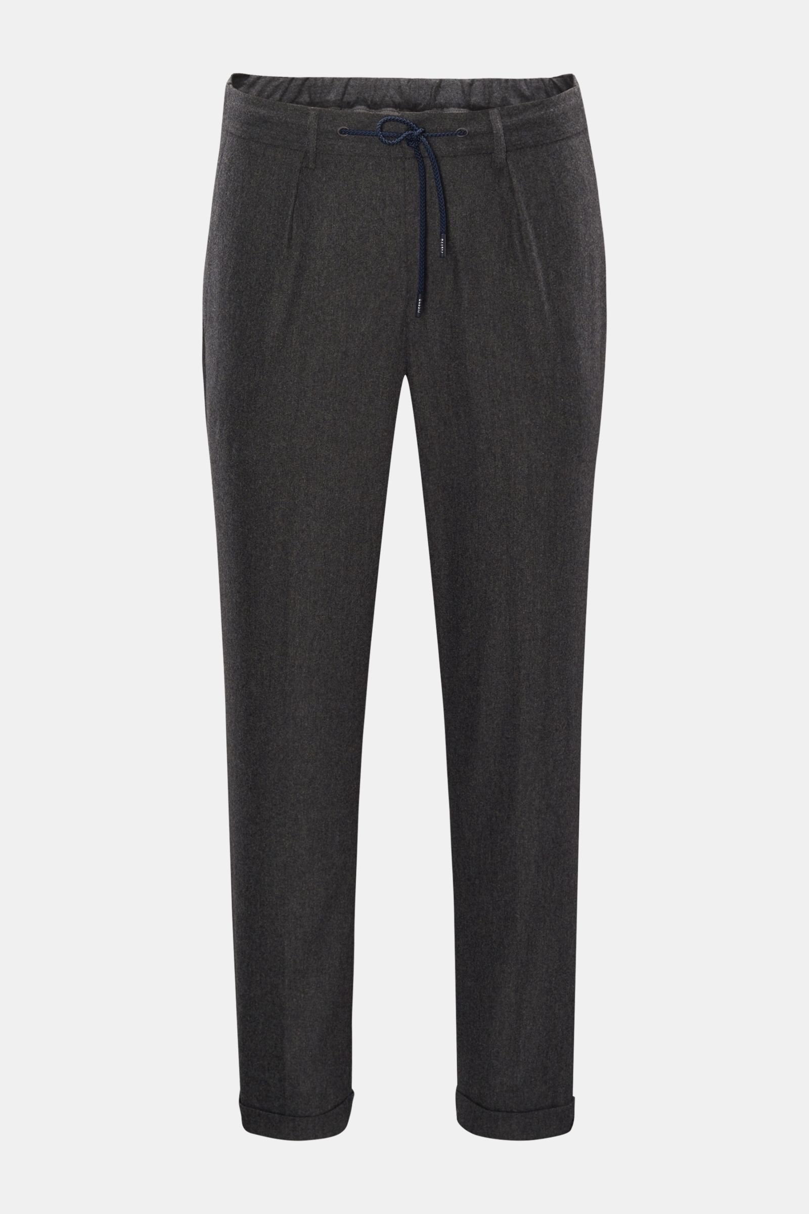 Flannel jogger pants dark grey 