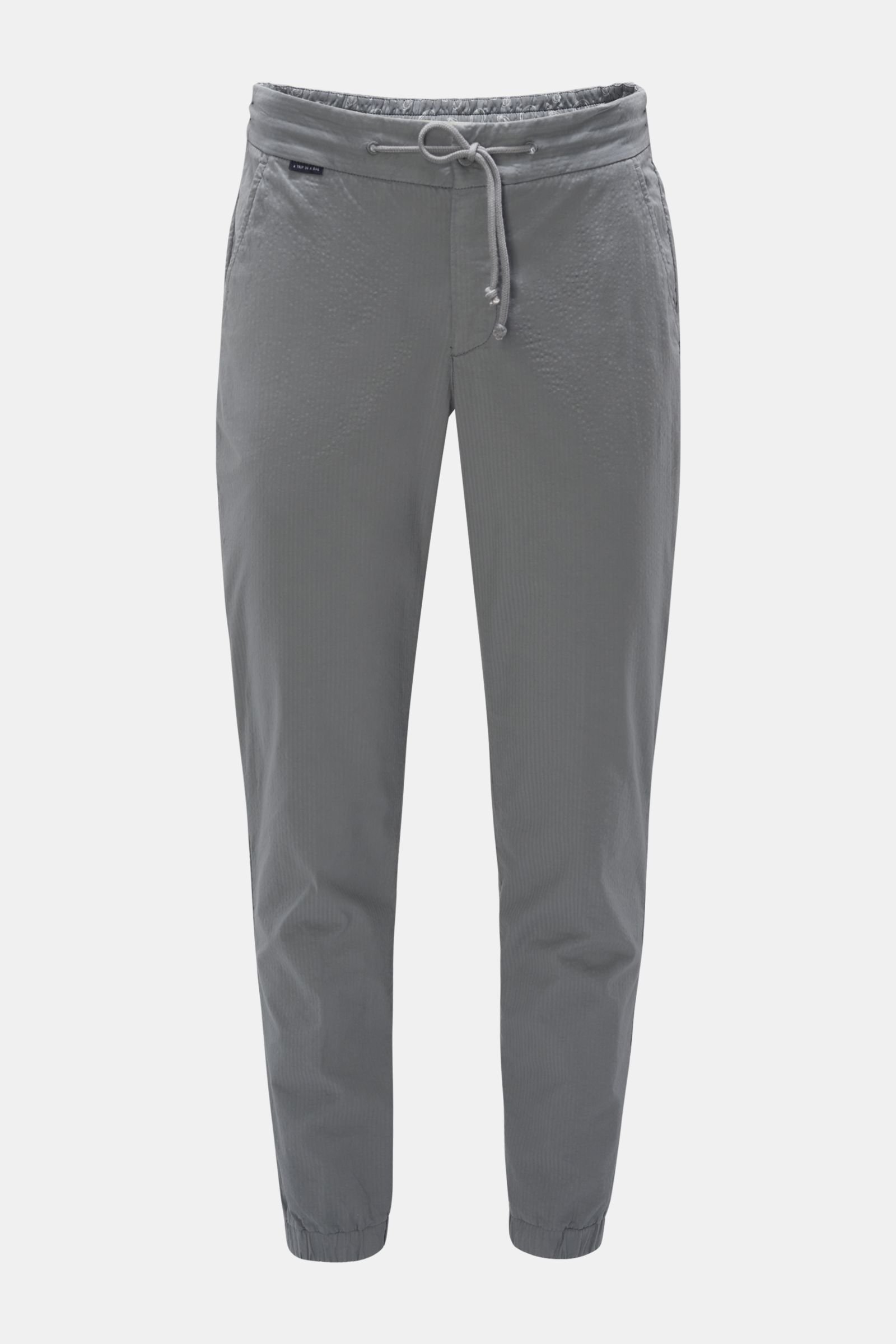 Seersucker jogger pants ‘Seersucker Dyed Joggpant' grey