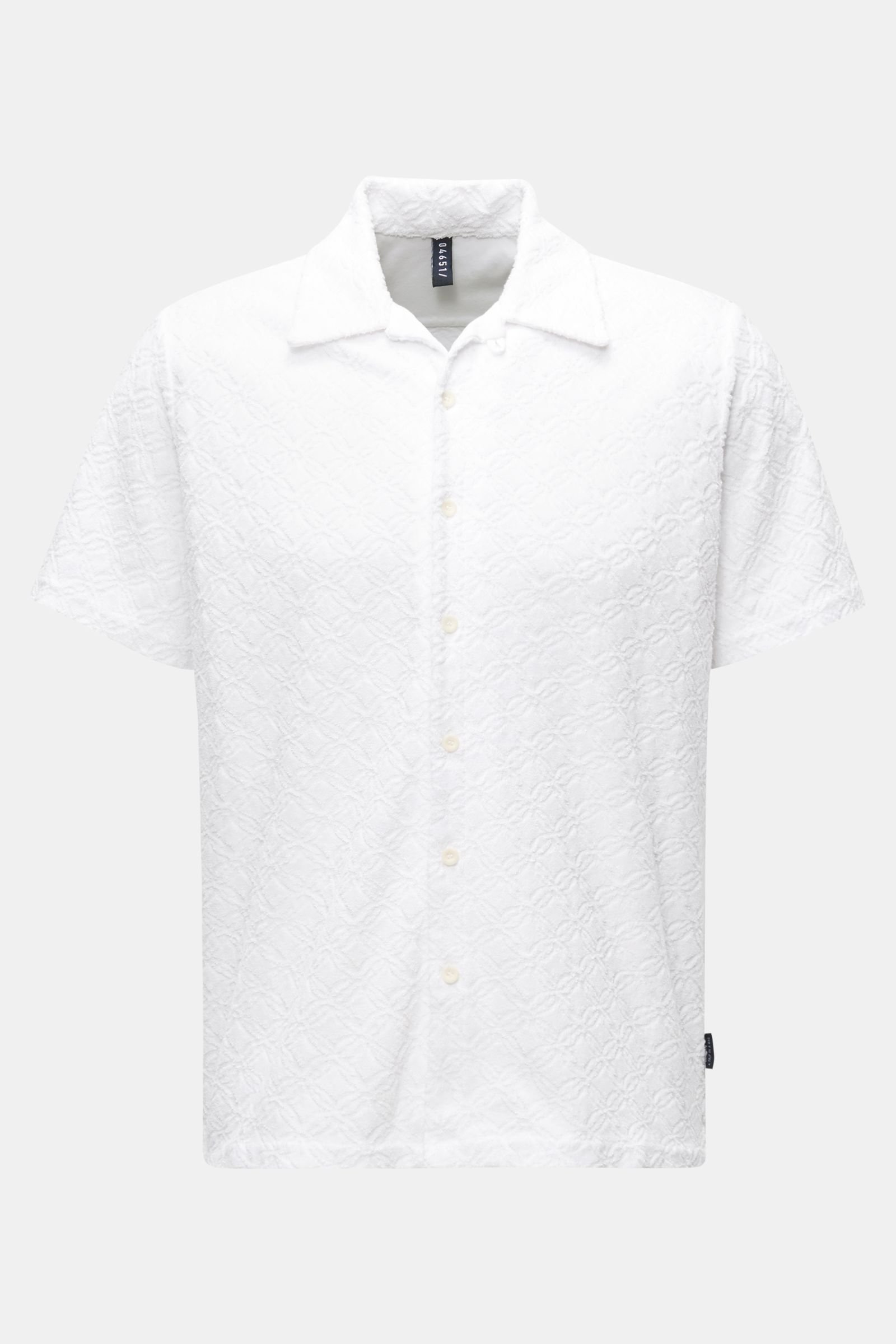 Terry short-sleeved shirt 'Terry Shirt' Kent collar white patterned