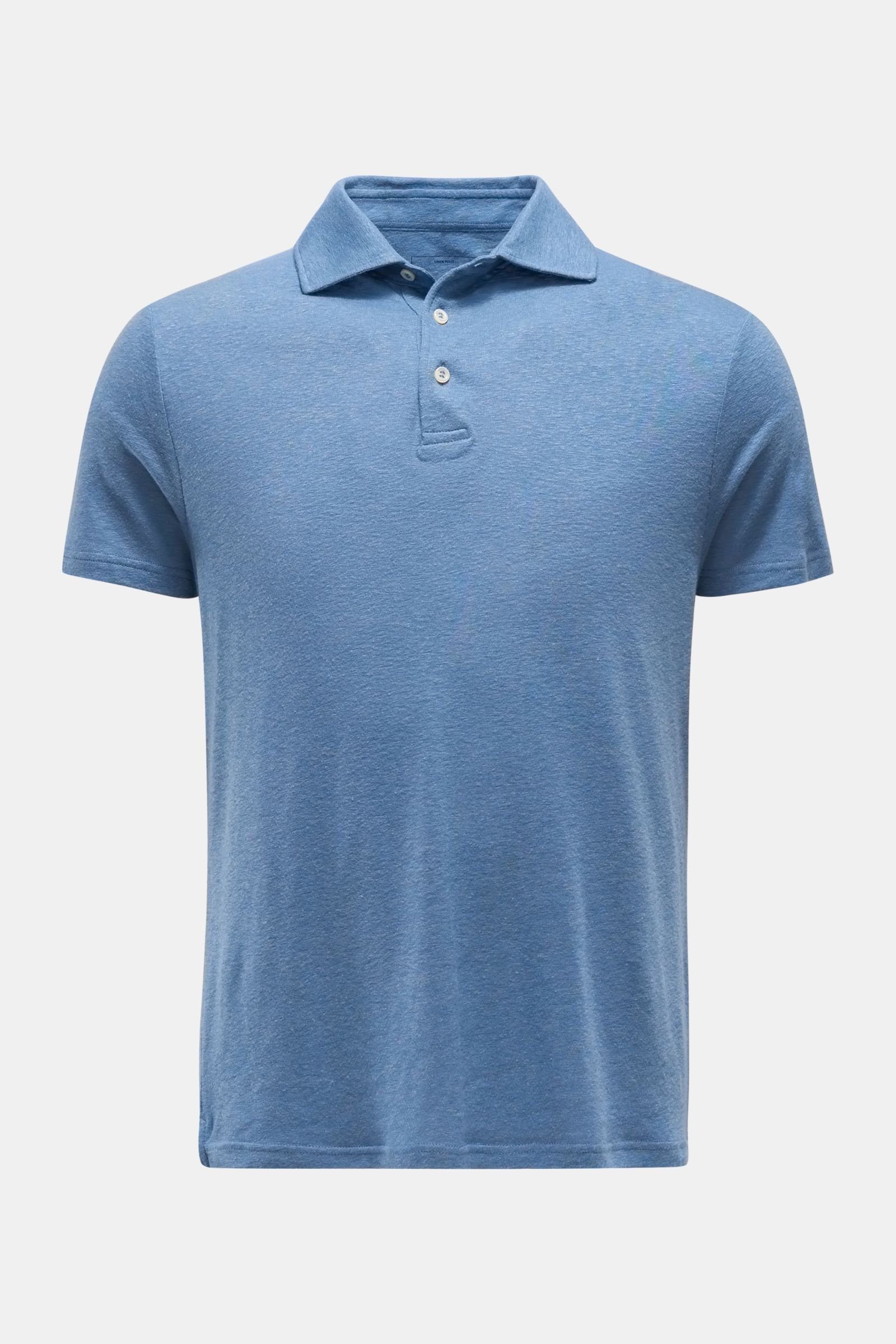 Polo shirt 'Linen Polo' smoky blue