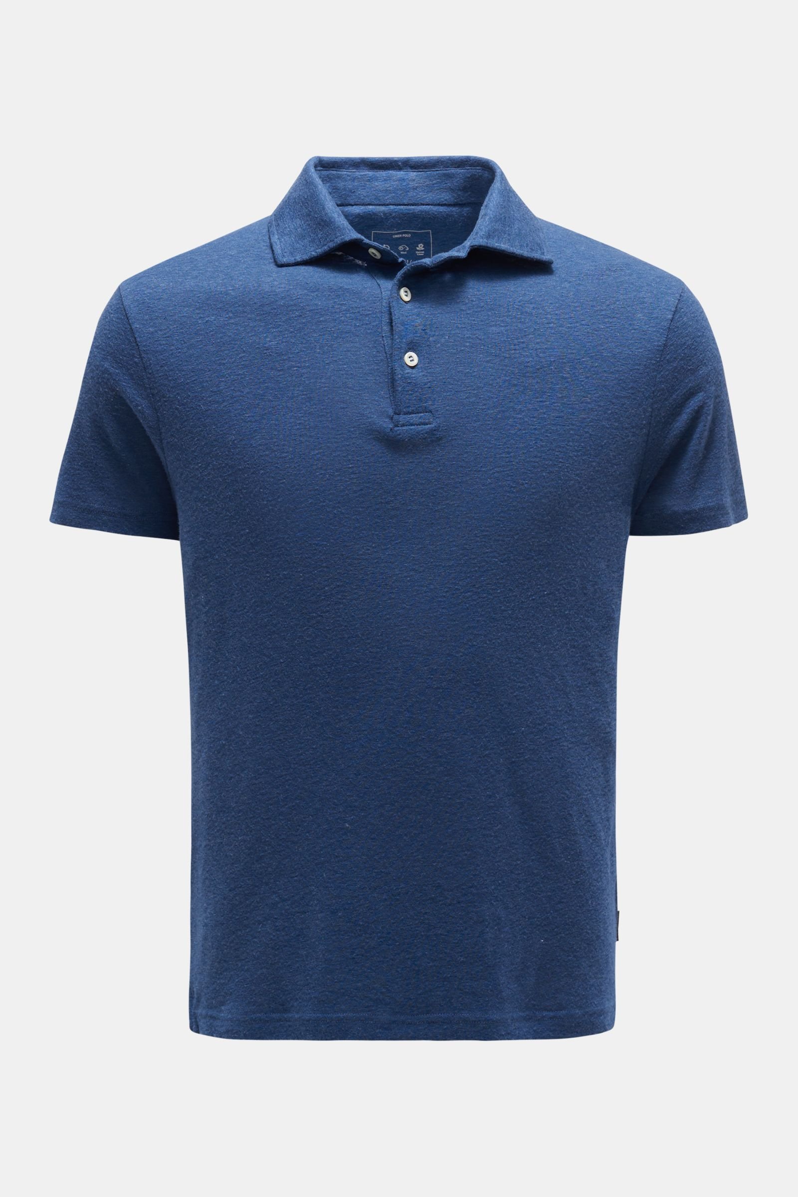Polo shirt 'Linen Polo' dark blue