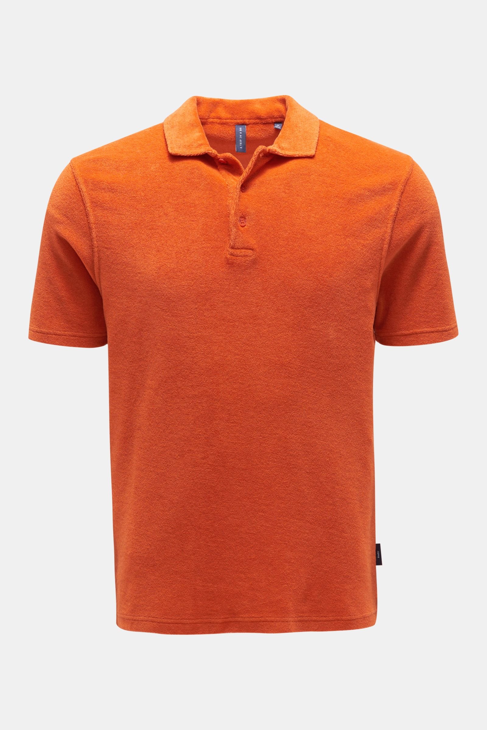 Frottee-Poloshirt orange