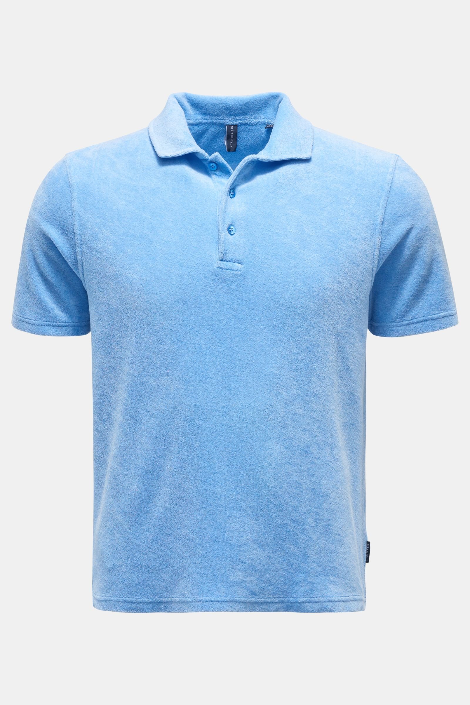 Terry polo shirt light blue