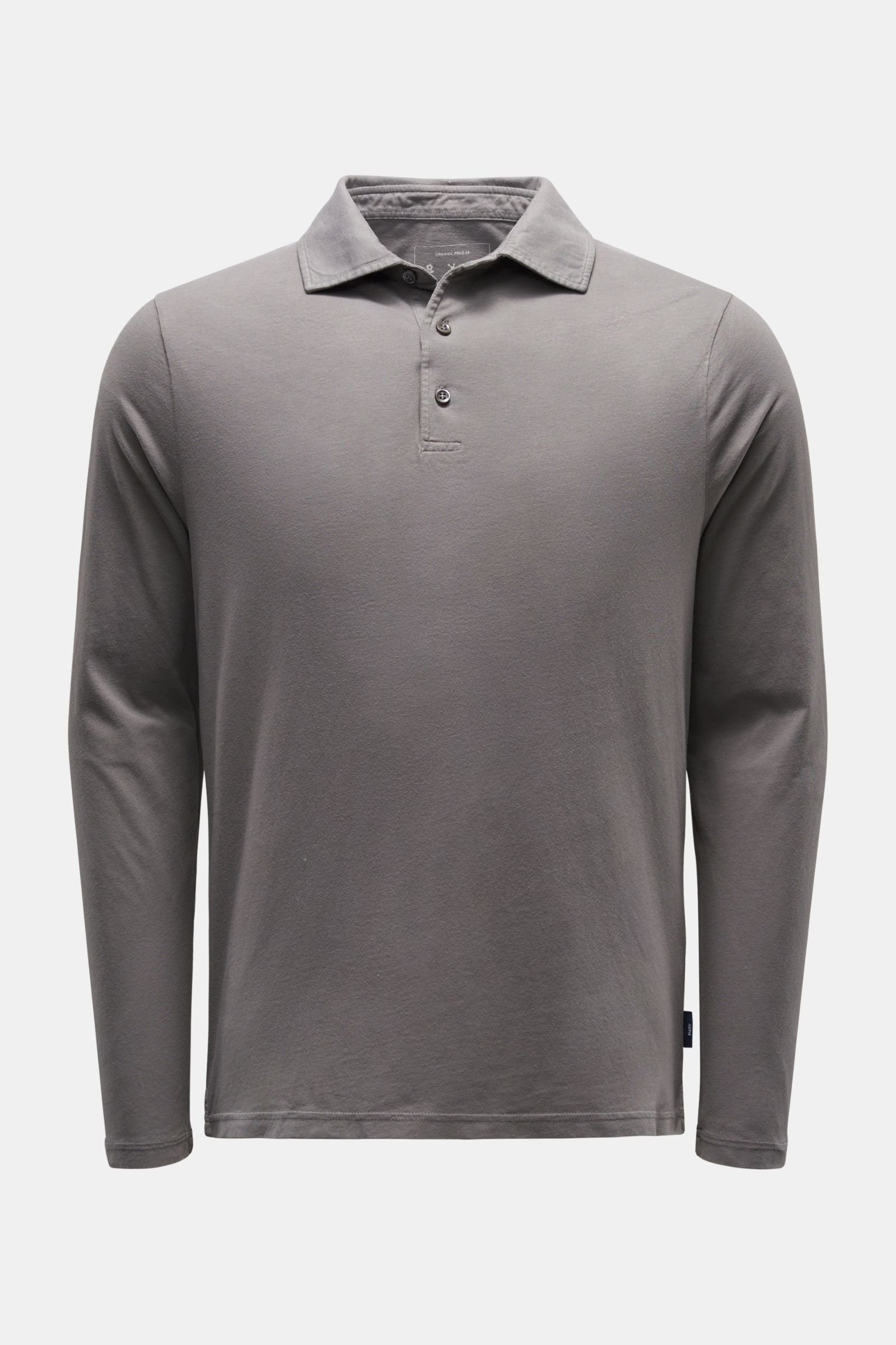 Long sleeve polo shirt 'Organic Polo LS' grey