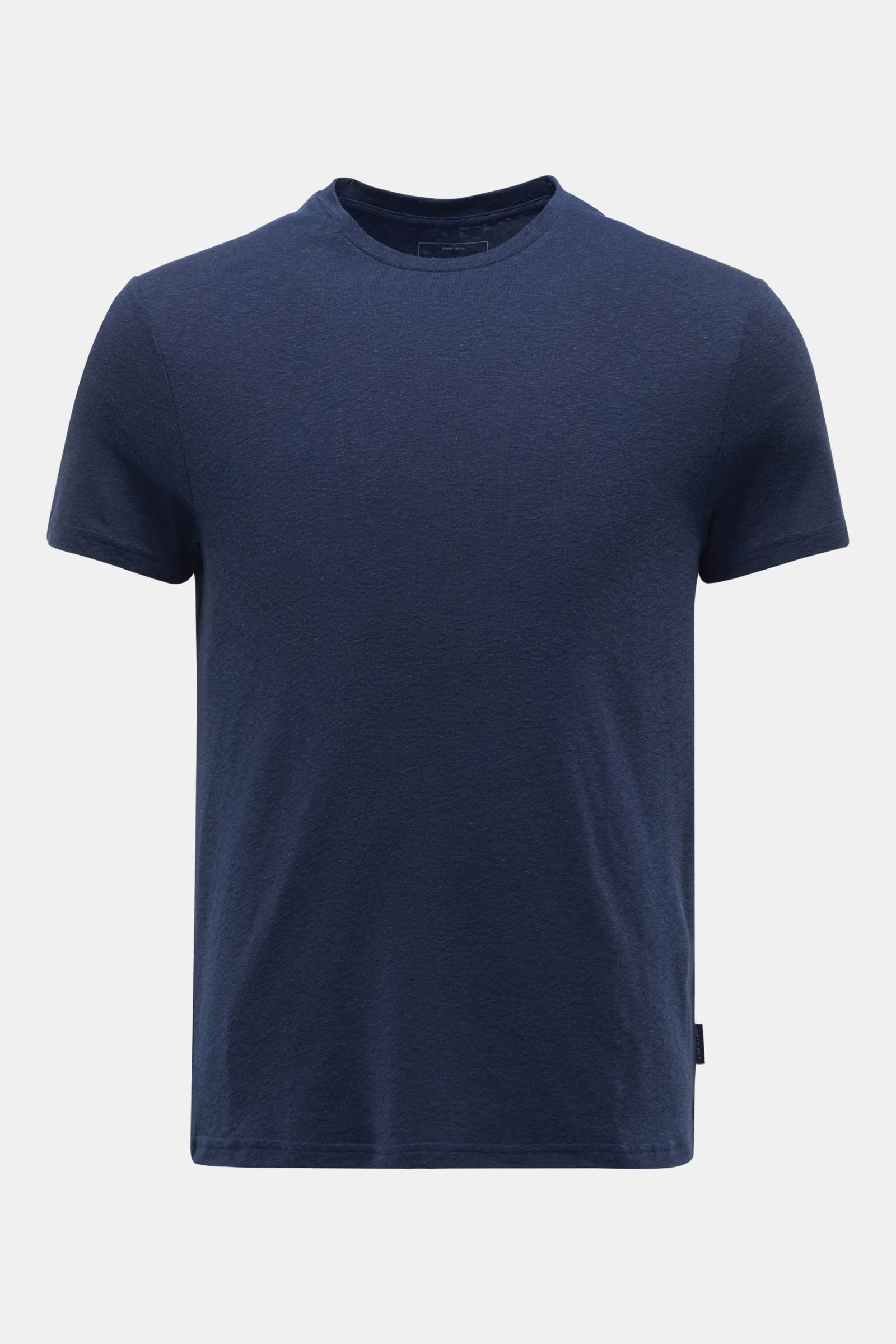 Crew neck T-shirt 'Linen Tee' navy