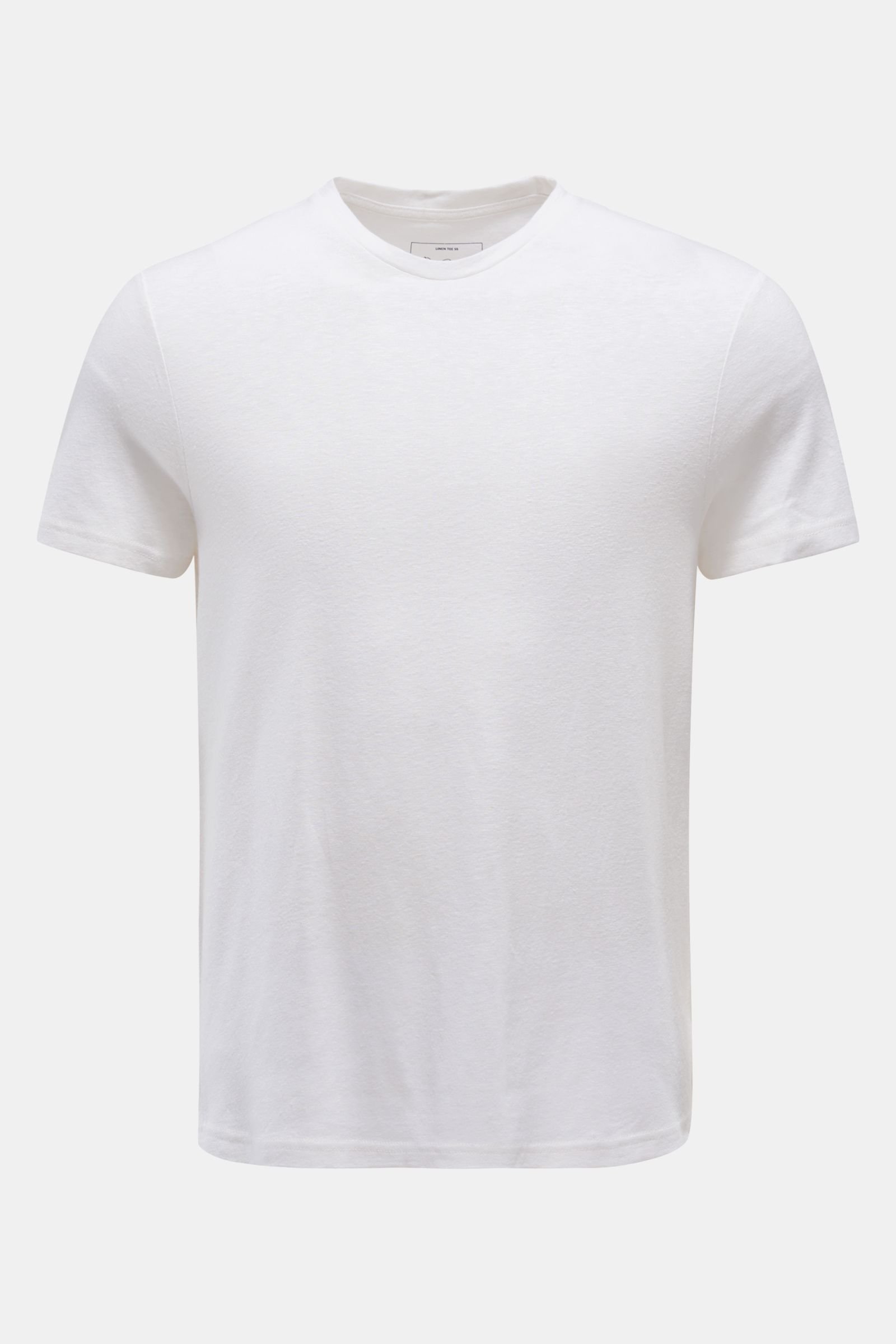 Crew neck T-shirt 'Linen Tee' white