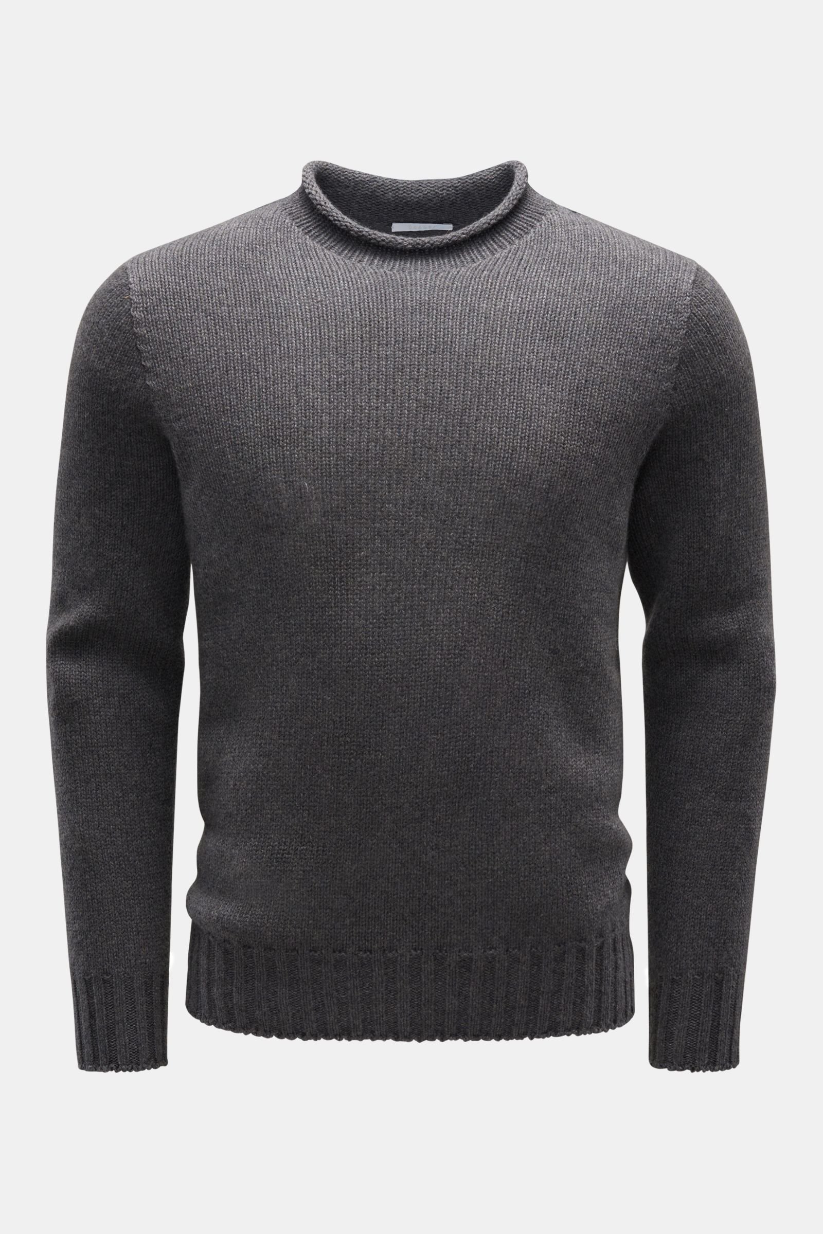 Cashmere jumper 'The Mock' dark grey