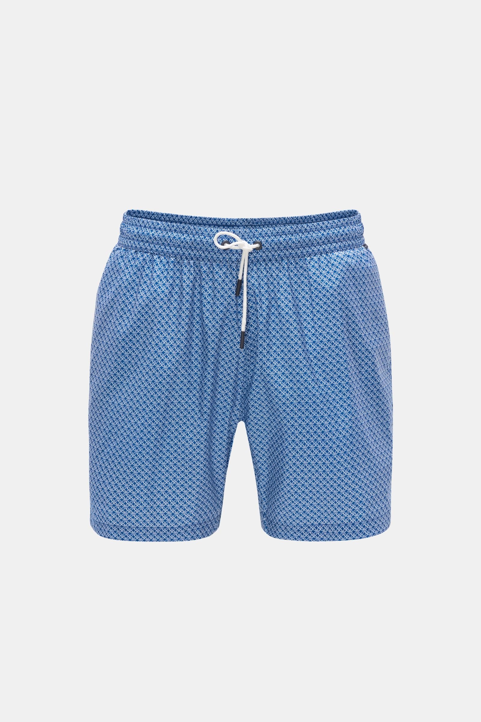 Swim shorts 'Tile Swim' blue/white patterned