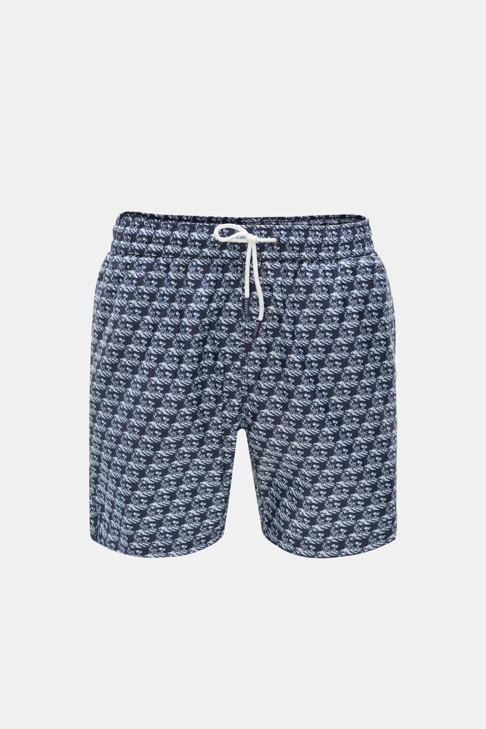 Swim shorts 'Neptun Swim' navy/white patterned