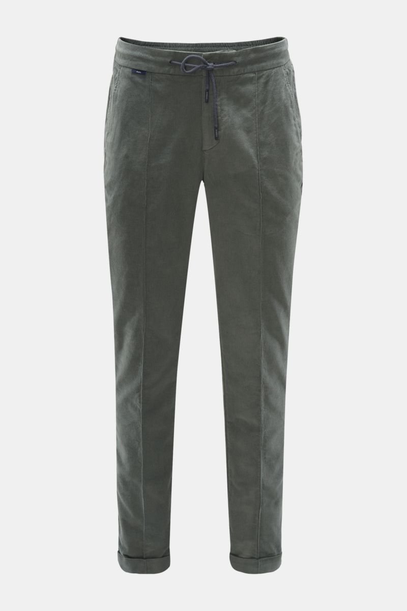 Corduroy jogger pants 'Micro Cord Pant' grey-green