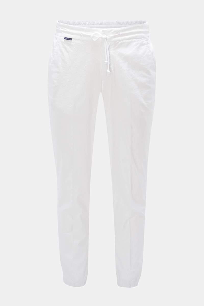 Seersucker jogger pants ‘Seersucker Dyed Joggpant' white