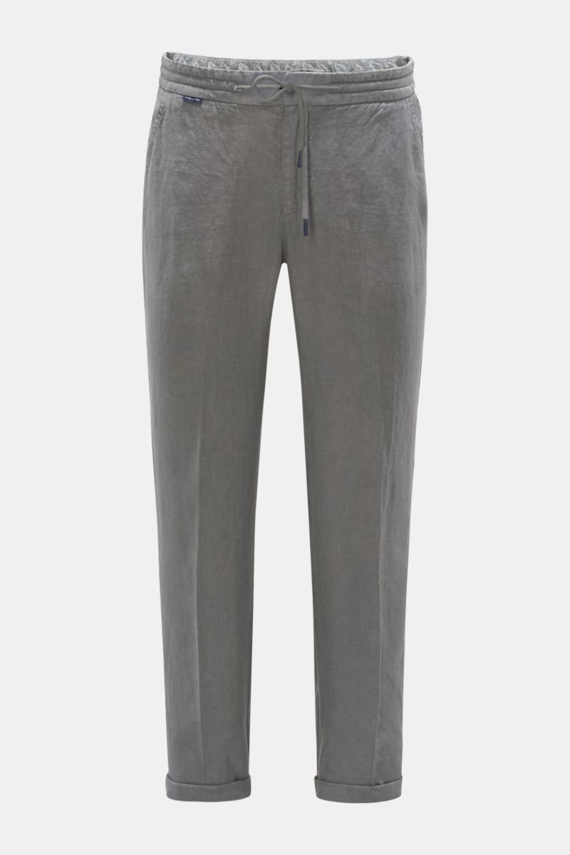 Linen jogger pants 'Linen Pant' grey