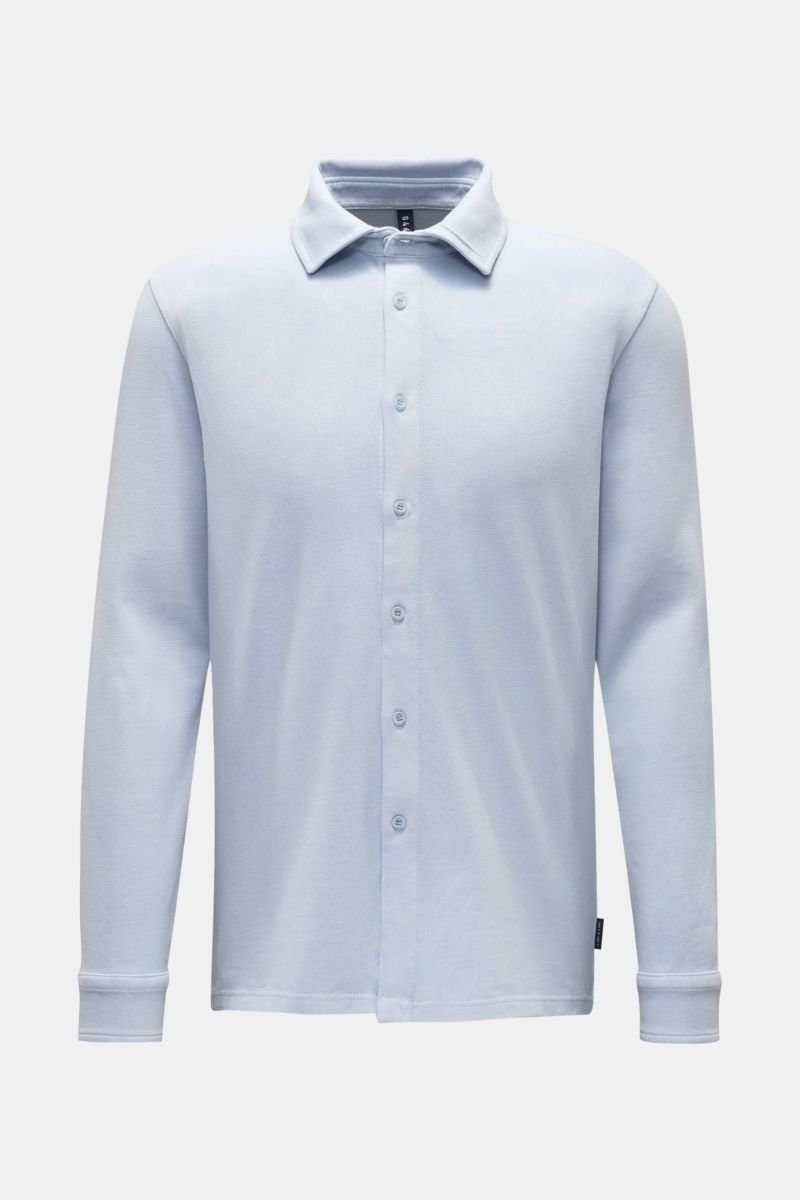Casual shirt shark collar 'Piqué Shirt' light blue