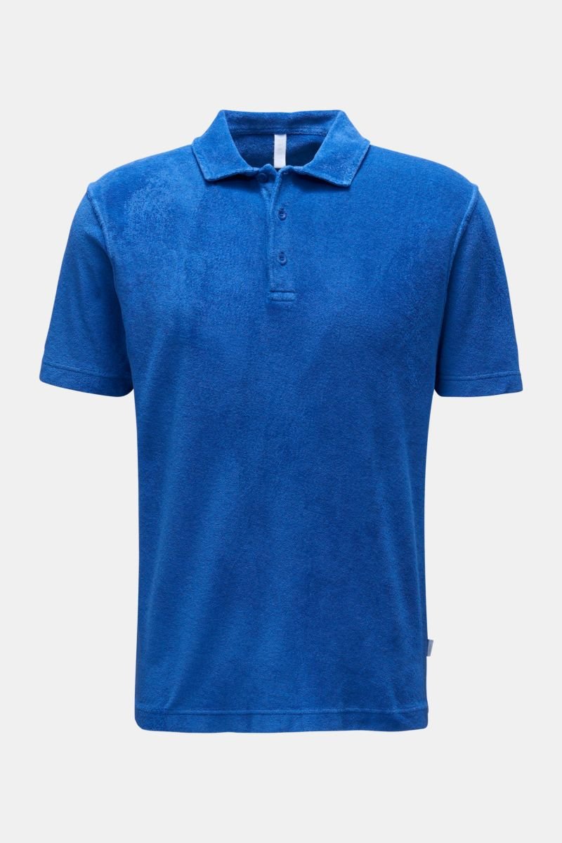 Frottee-Poloshirt 'Terry Polo' blau