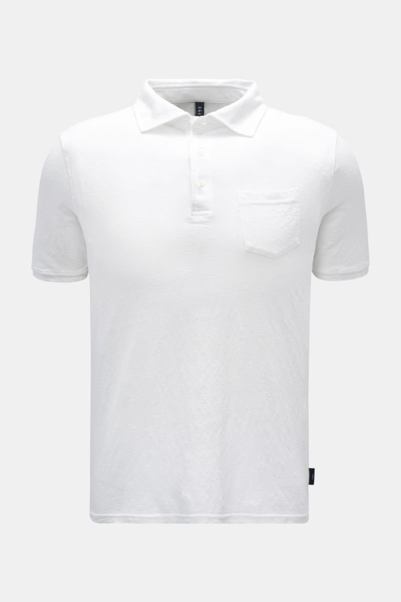 Leinen-Poloshirt weiß
