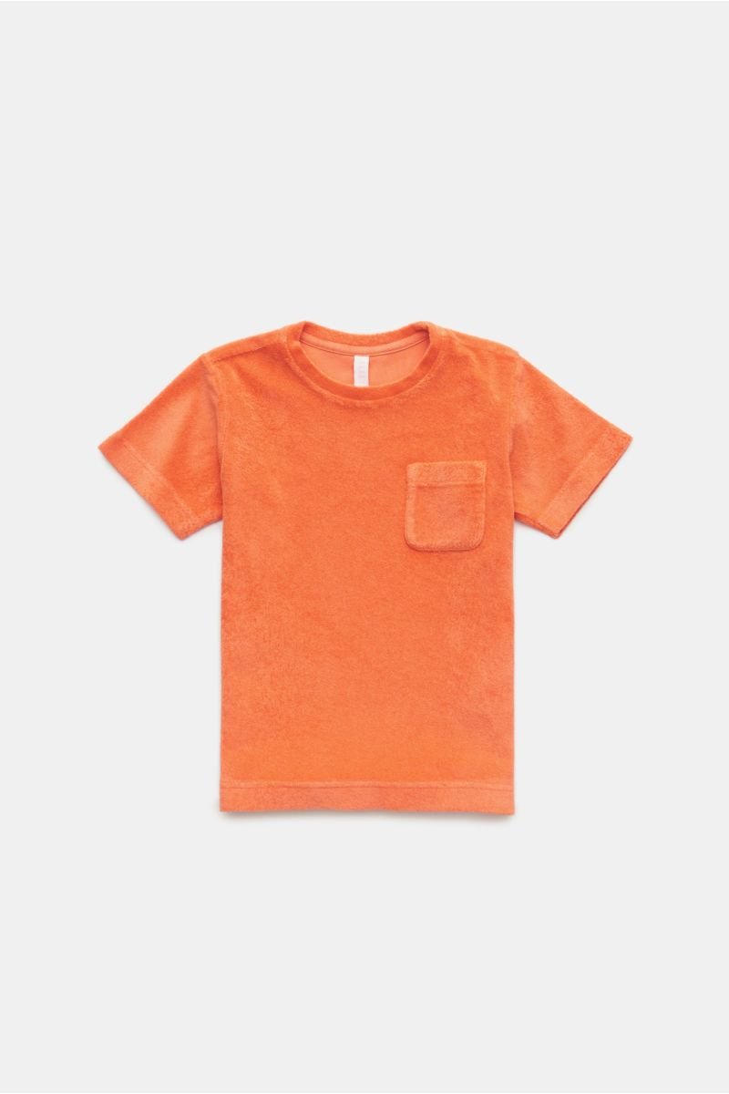 Kids terry crew neck T-shirt 'Kids Terry Tee' orange