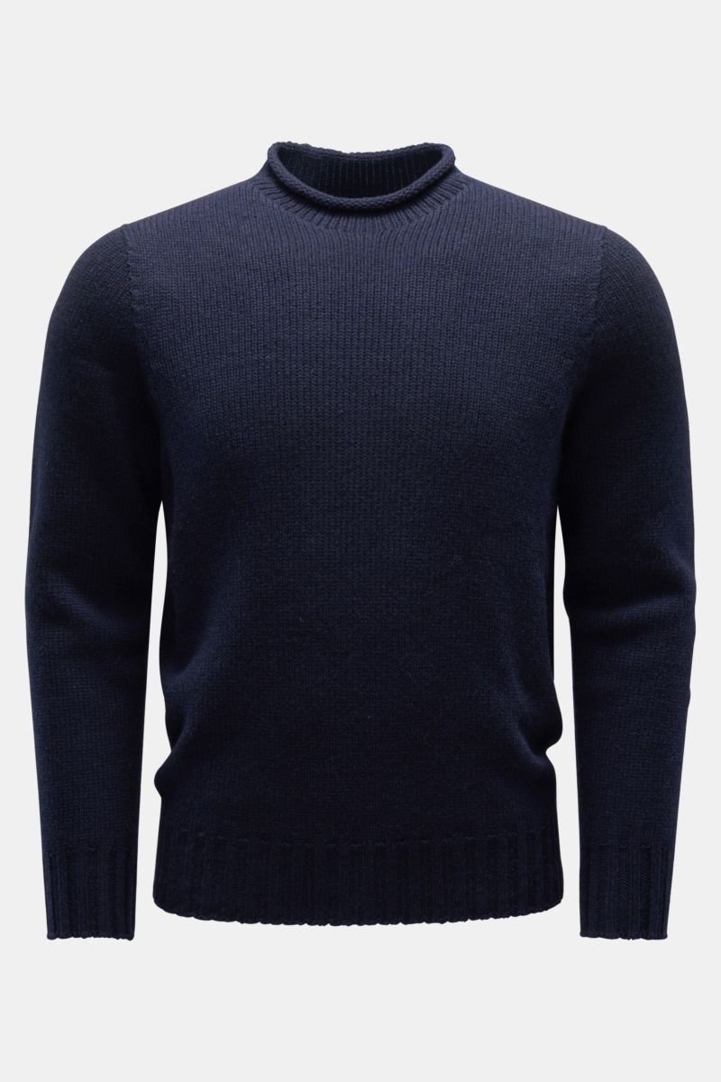 Cashmere Pullover 'The Mock' navy